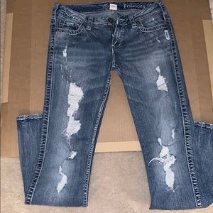 Frances 18” Silver Low Rise Jeans